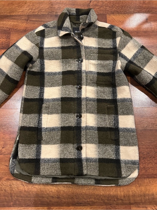 Madewell Jackets & Blazers - Madewell Belrose Shirt Jacket Shacket Size XS Maran Plaid Wool Blend Oversized